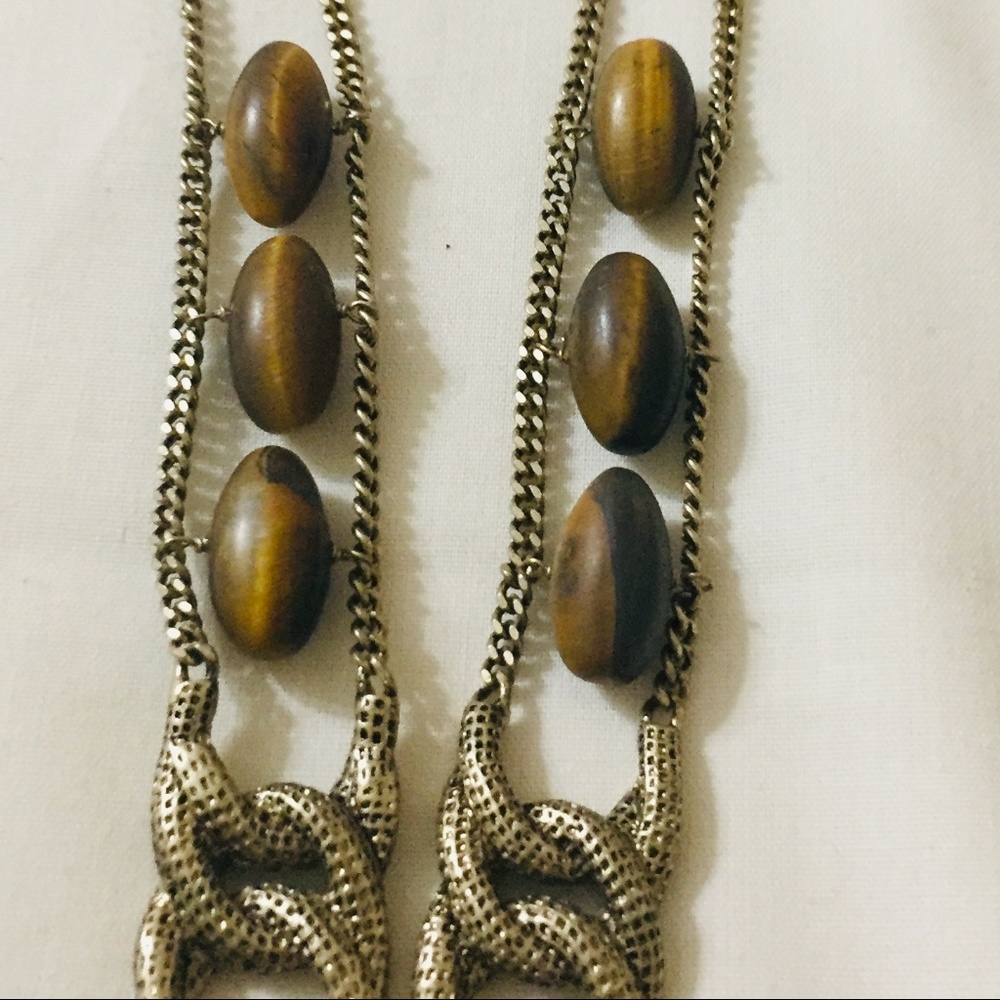KENNETH COLE MULTI STRAND GOLD TONE NECKLACE - Picture 2 of 4